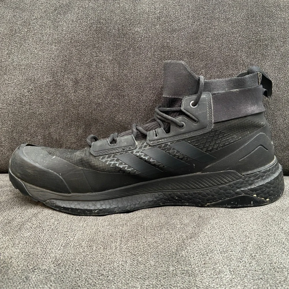 Adidas Terrex Free Hiker GTX Men 12 Black Carbon Gore-Tex Hike Boot Trail GZ0355